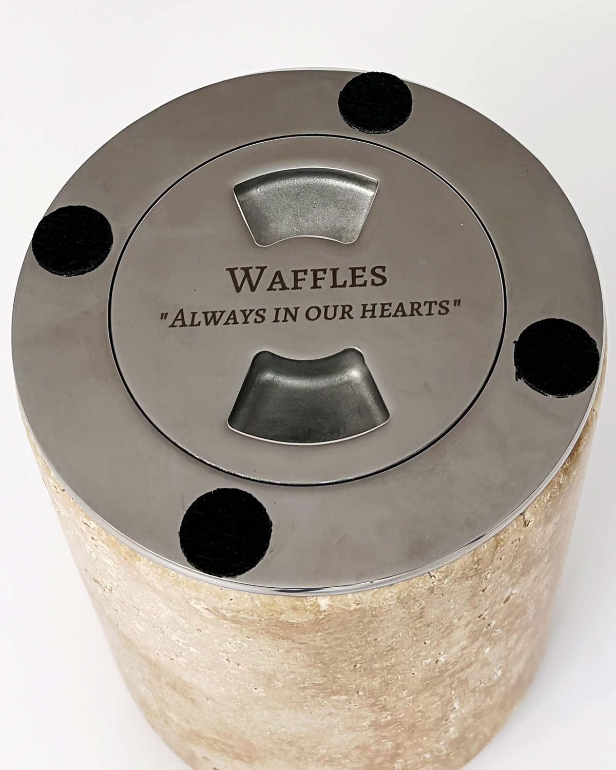 Stone Memorial Vessel — With Engraving