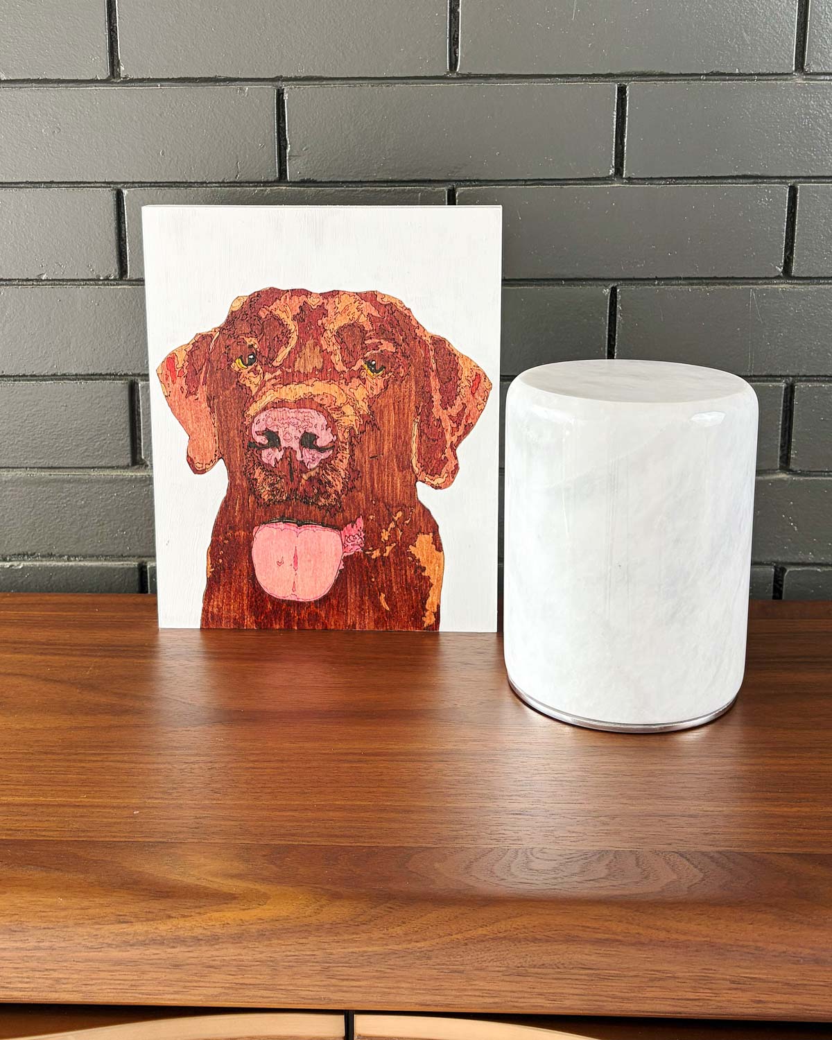 Hand-Etched Wood Pet Portrait — 8x10
